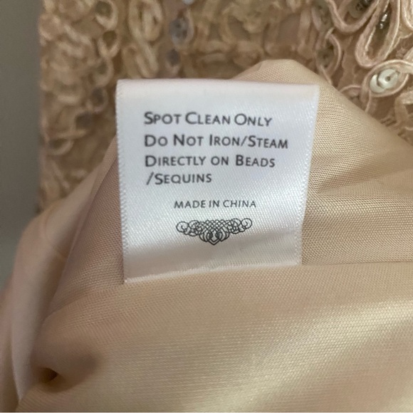 Sue Wong Nocturne Cream Beaded Mini Dress - Perfect Courthouse Wedding Dress - Picture 7 of 8